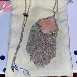 NWT Kendra Scott Silver long pendant necklace in silver